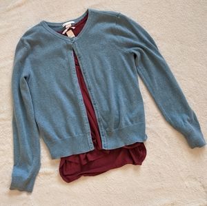 Blue basic cardigan
